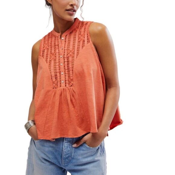 FREE PEOPLE Sunkissed Top Size S - Picture 1 of 10